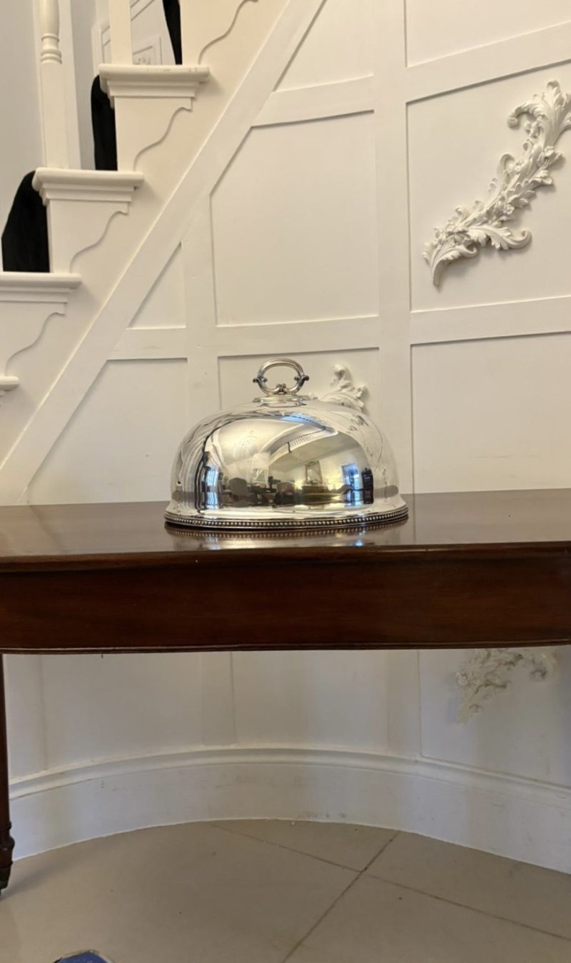 Antique Victorian Quality Silver Plated Meat Cover